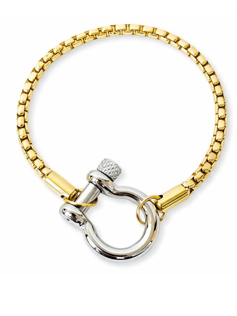 Henrigirl Gwen Mixed Metals Gold/Silver Color Horsebit Bracelet NEW
